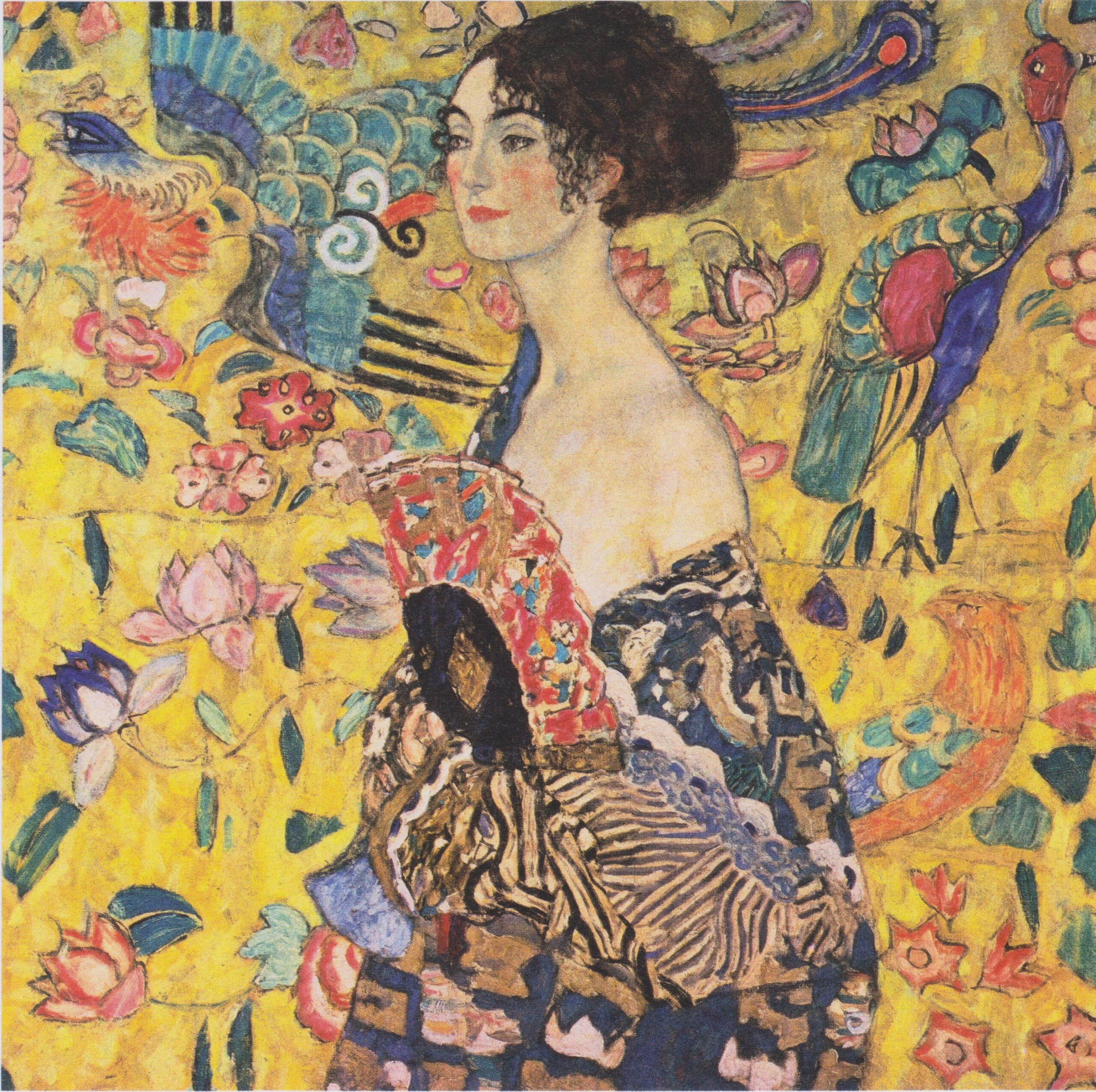 Lady with a Fan by Gustav Klimt