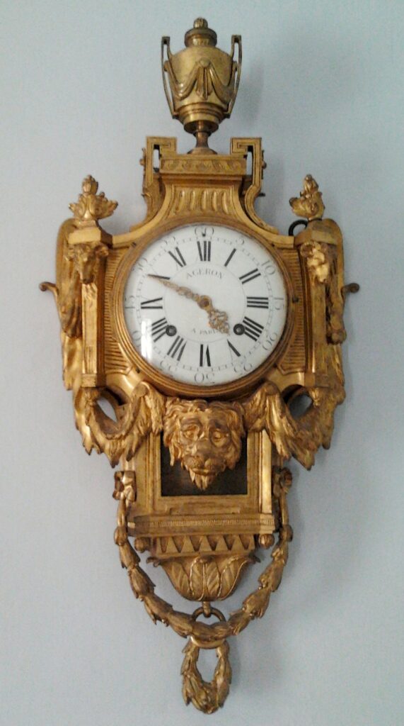 Louis XVI Gilt Bronze Cartel Clock