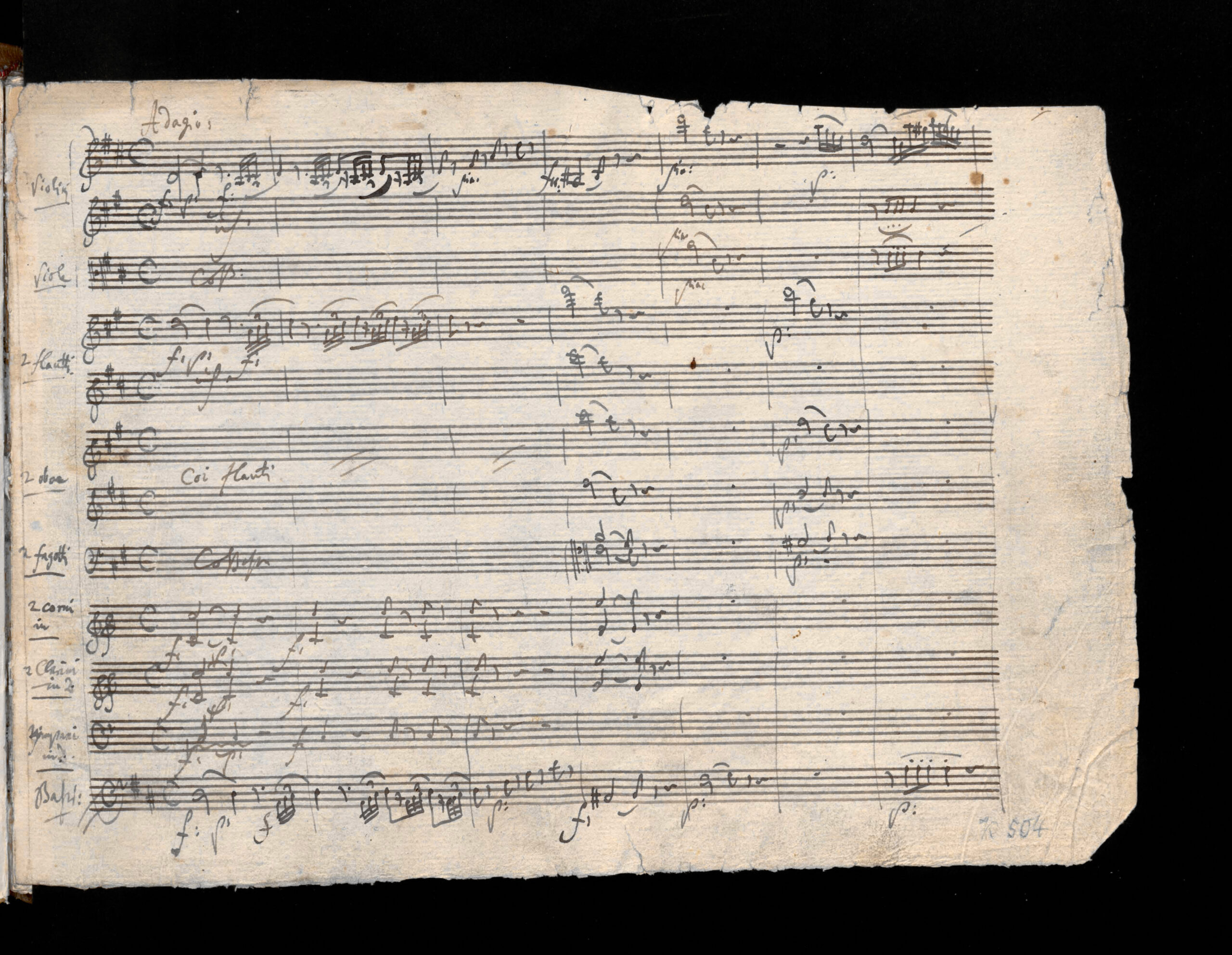 Wolfgang Amadeus Mozart – Symphony No. 35 in D Major K. 504 (Manuscript)