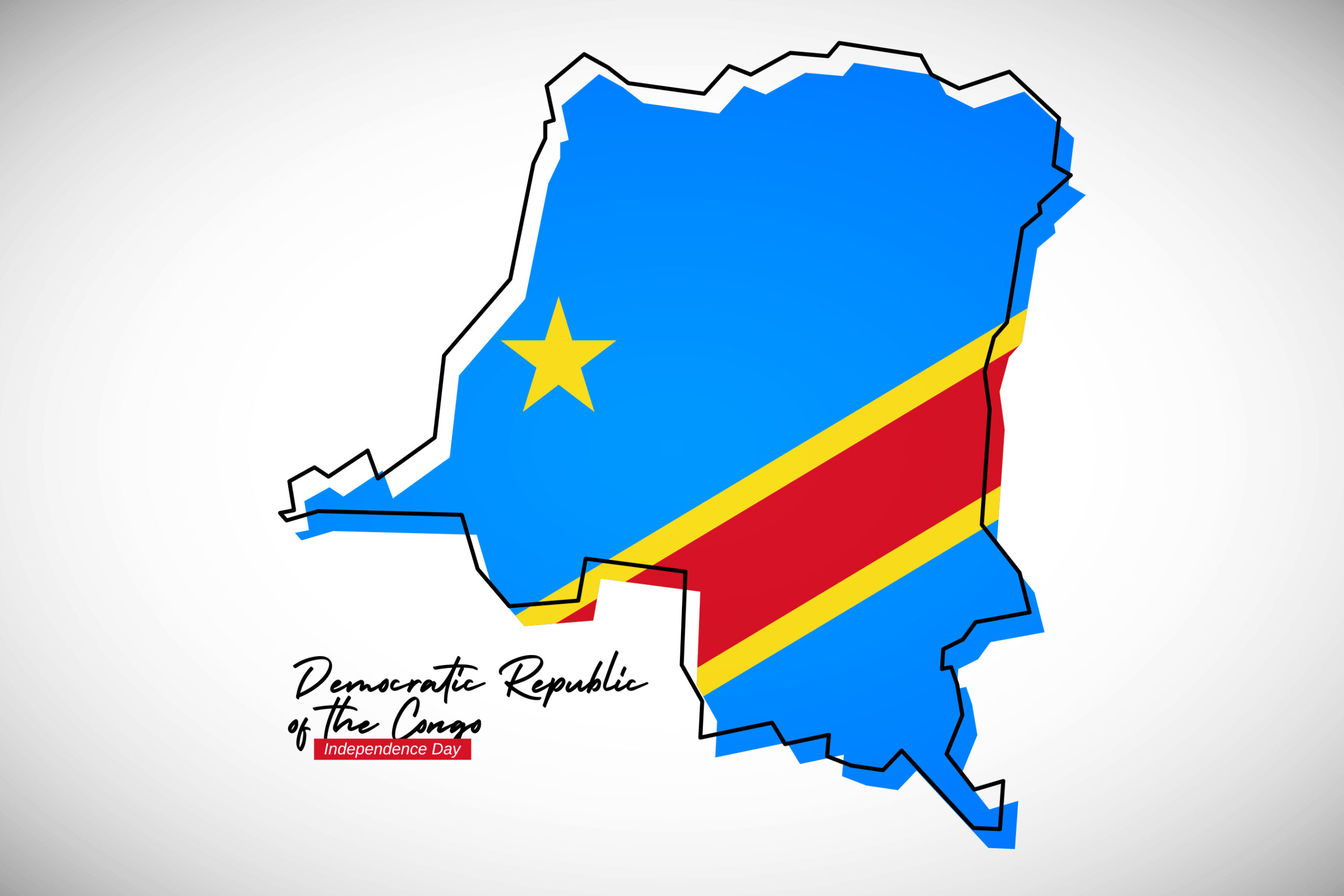 Democratic Republic of the Congo map flag