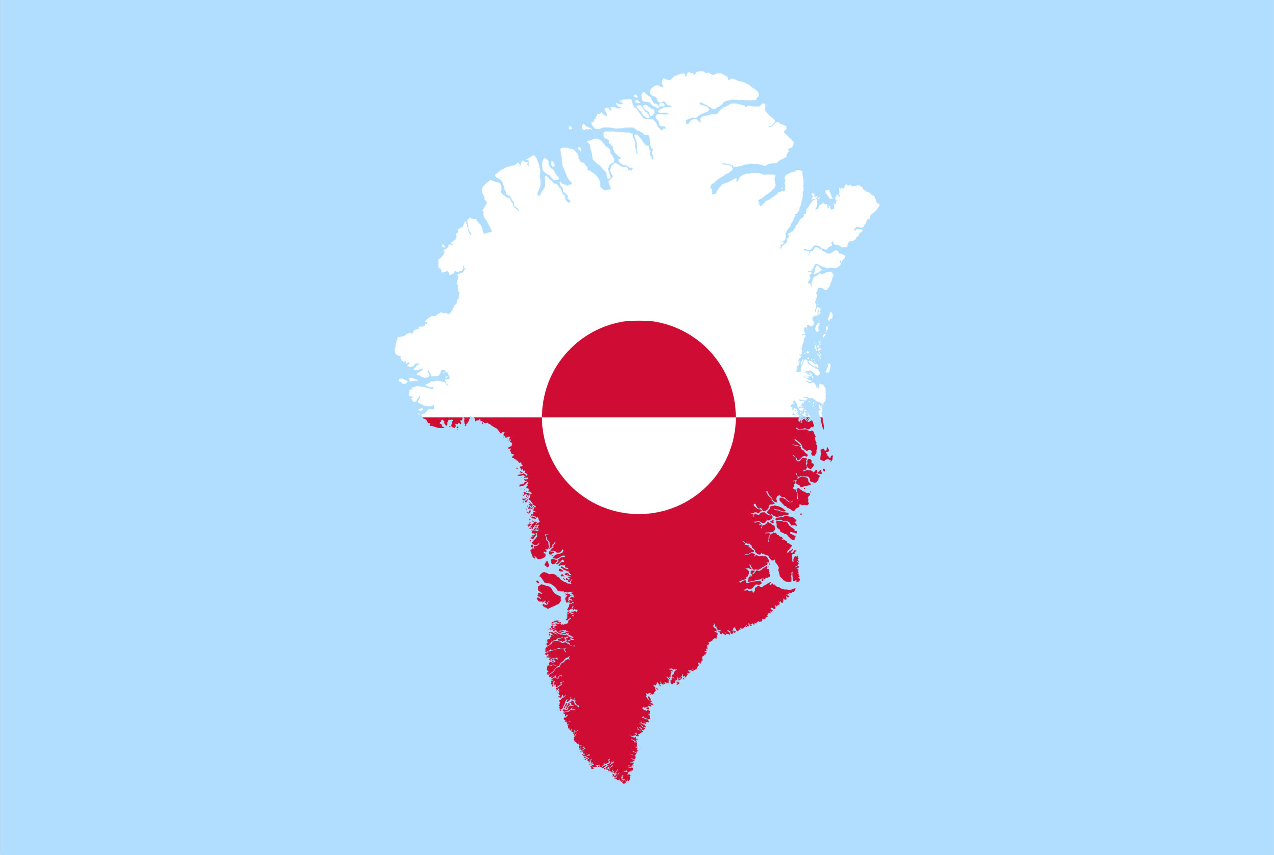 Greenland (Denmark) map flag