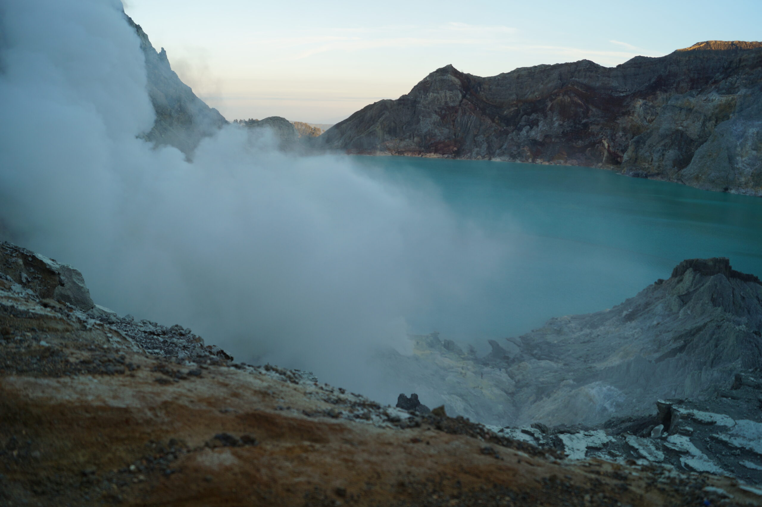 Kawah Ijen Crater Lake, Indonesia (Acidic Waters with Blue Flames)