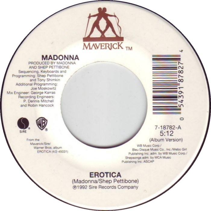 Madonna – Erotica (Picture Disc with Withdrawn Artwork)