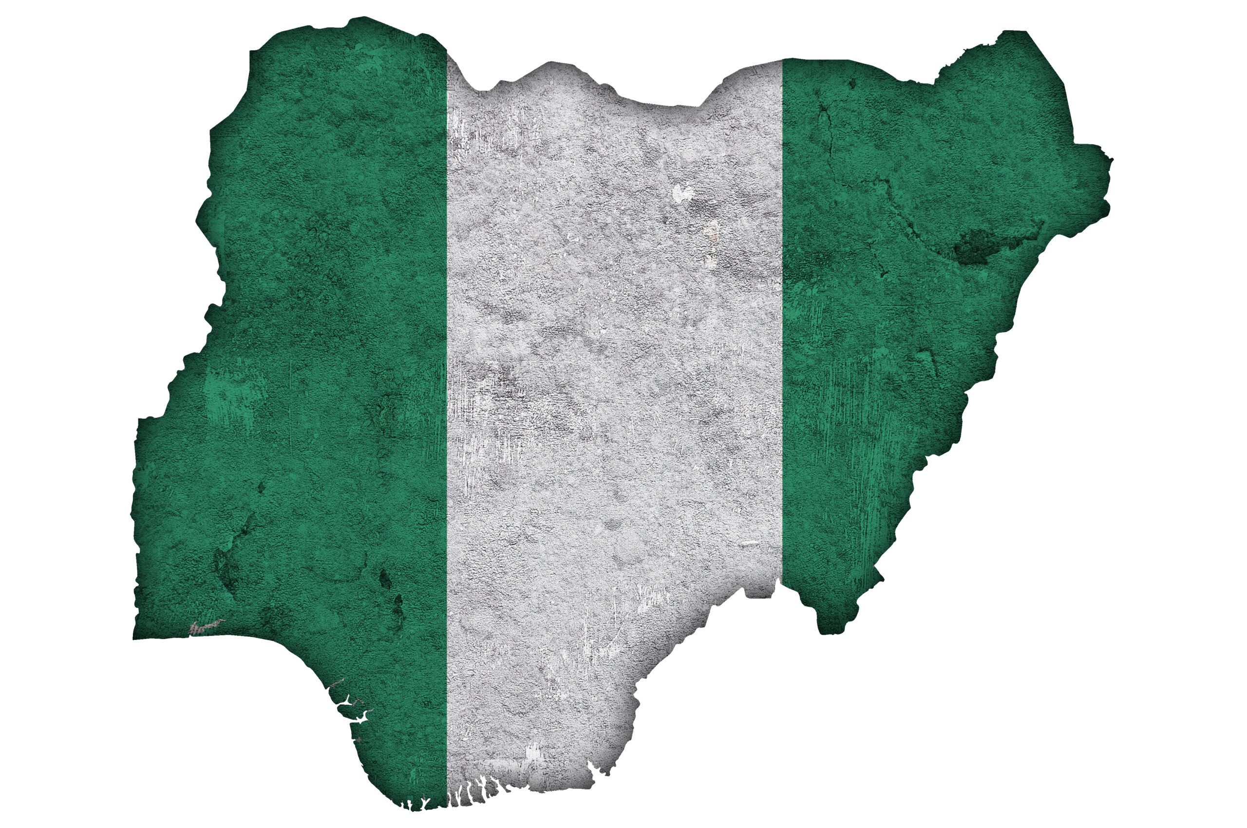 Nigeria map flag