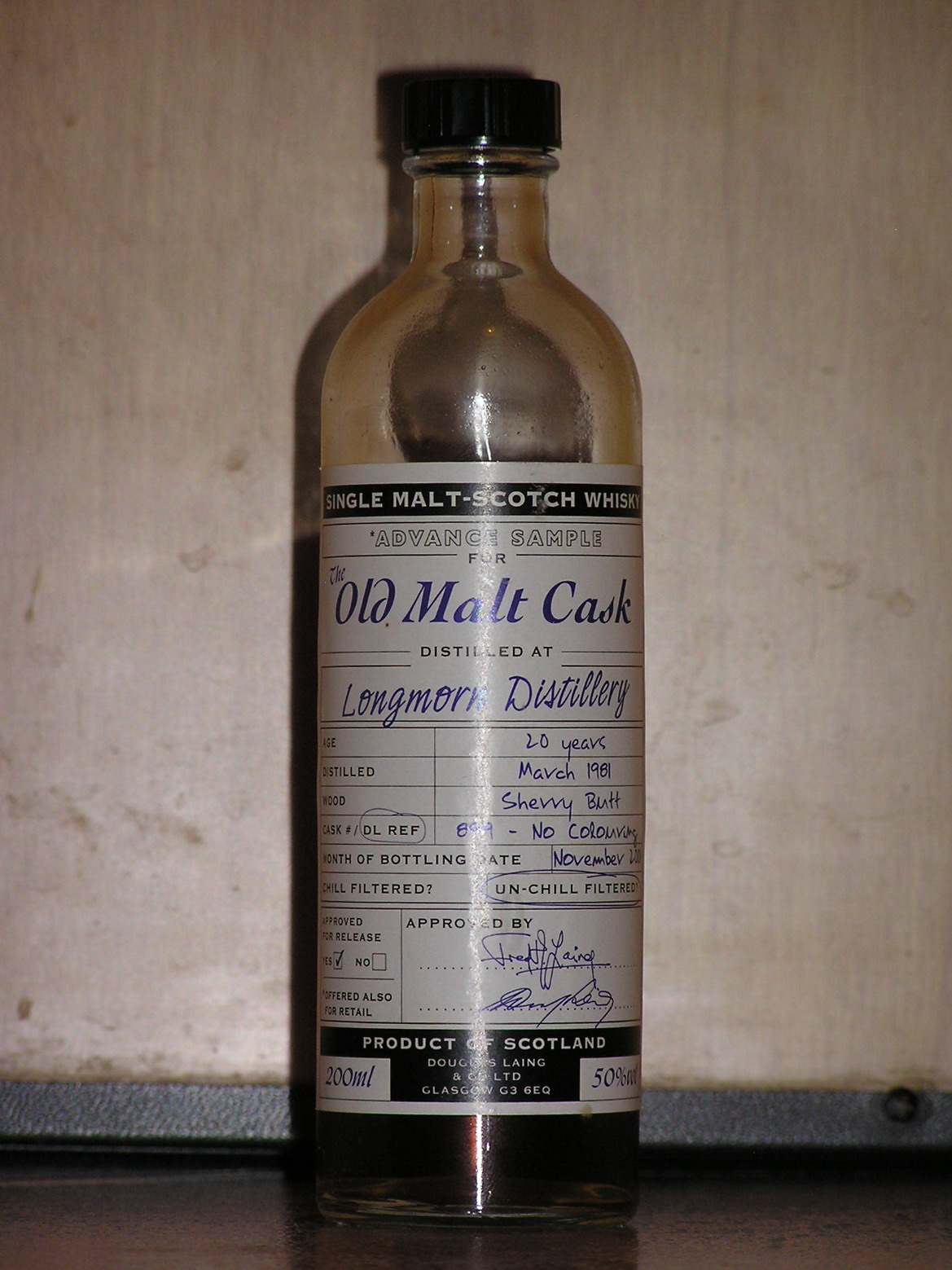 Old Malt Cask Scotch Whisky by Longmorn Distillery