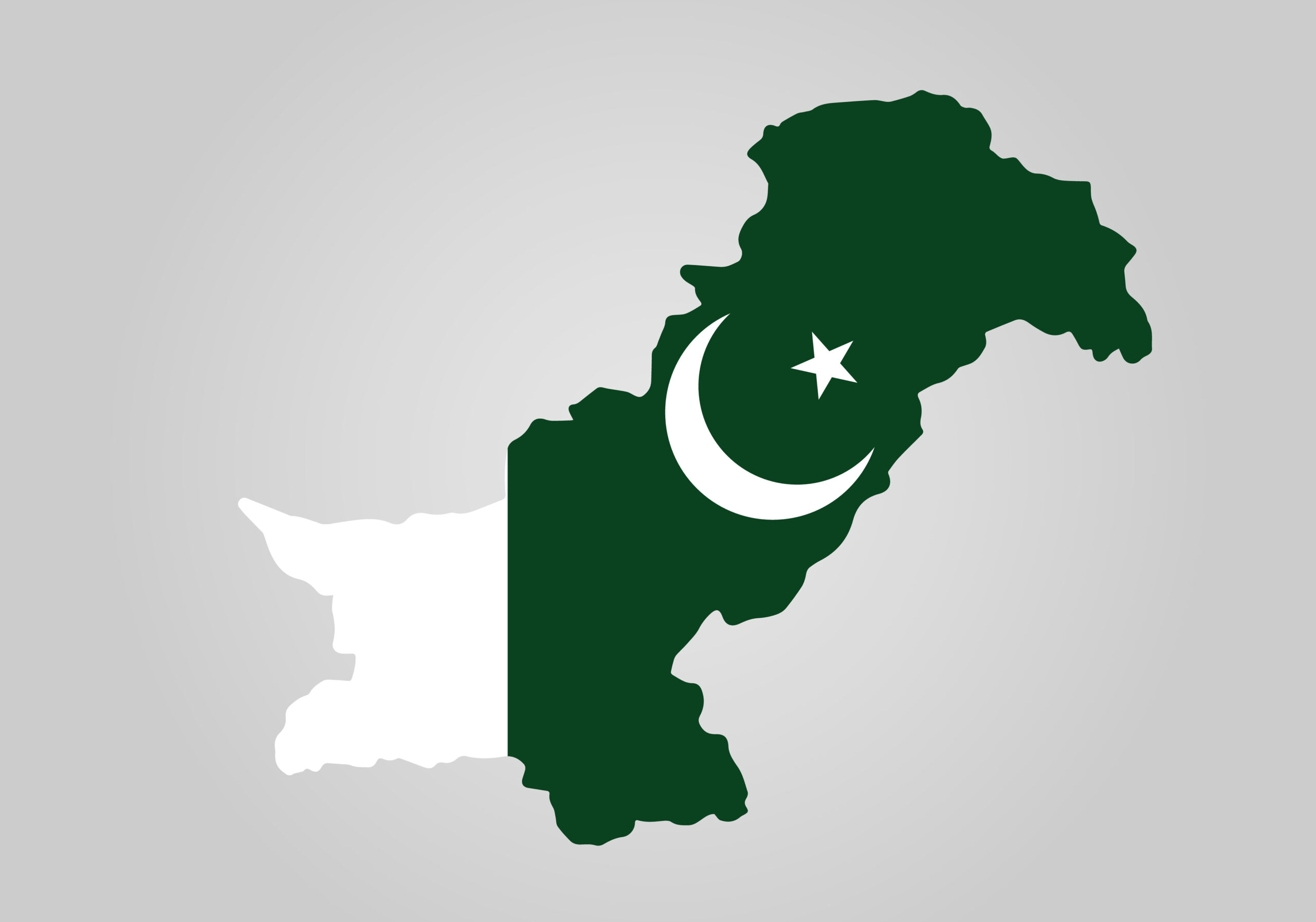 Pakistan map flag