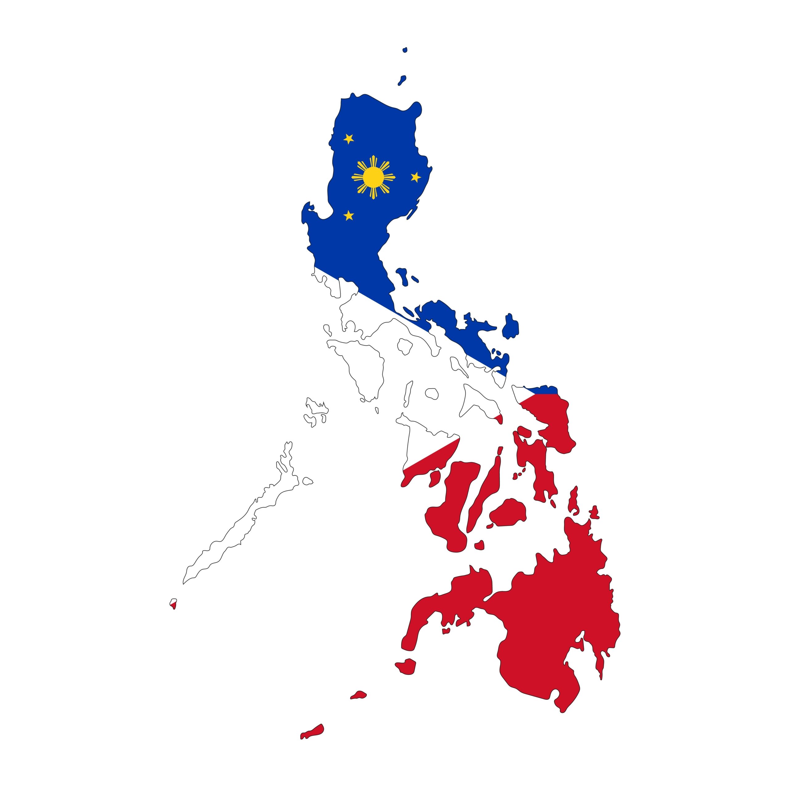 Philippines map flag