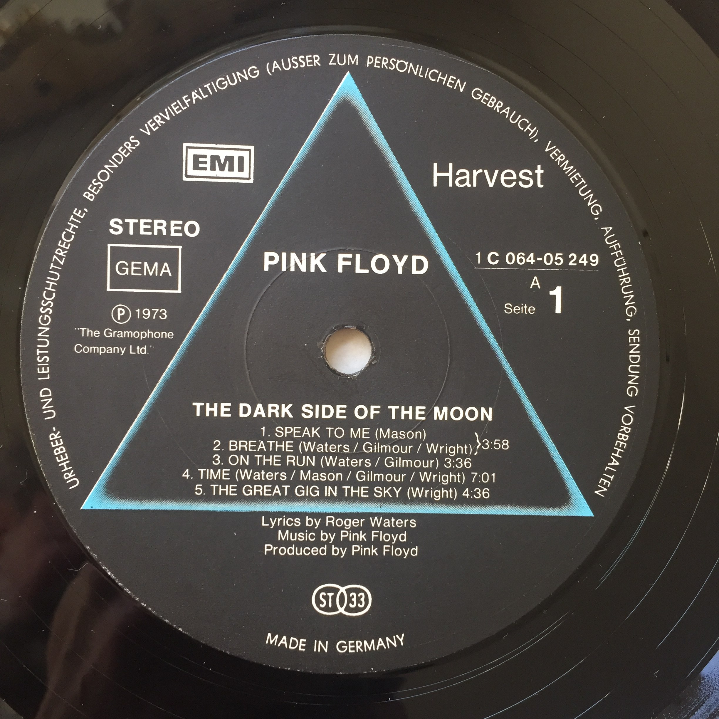 Pink Floyd – The Dark Side of the Moon (Solid Blue Triangle)