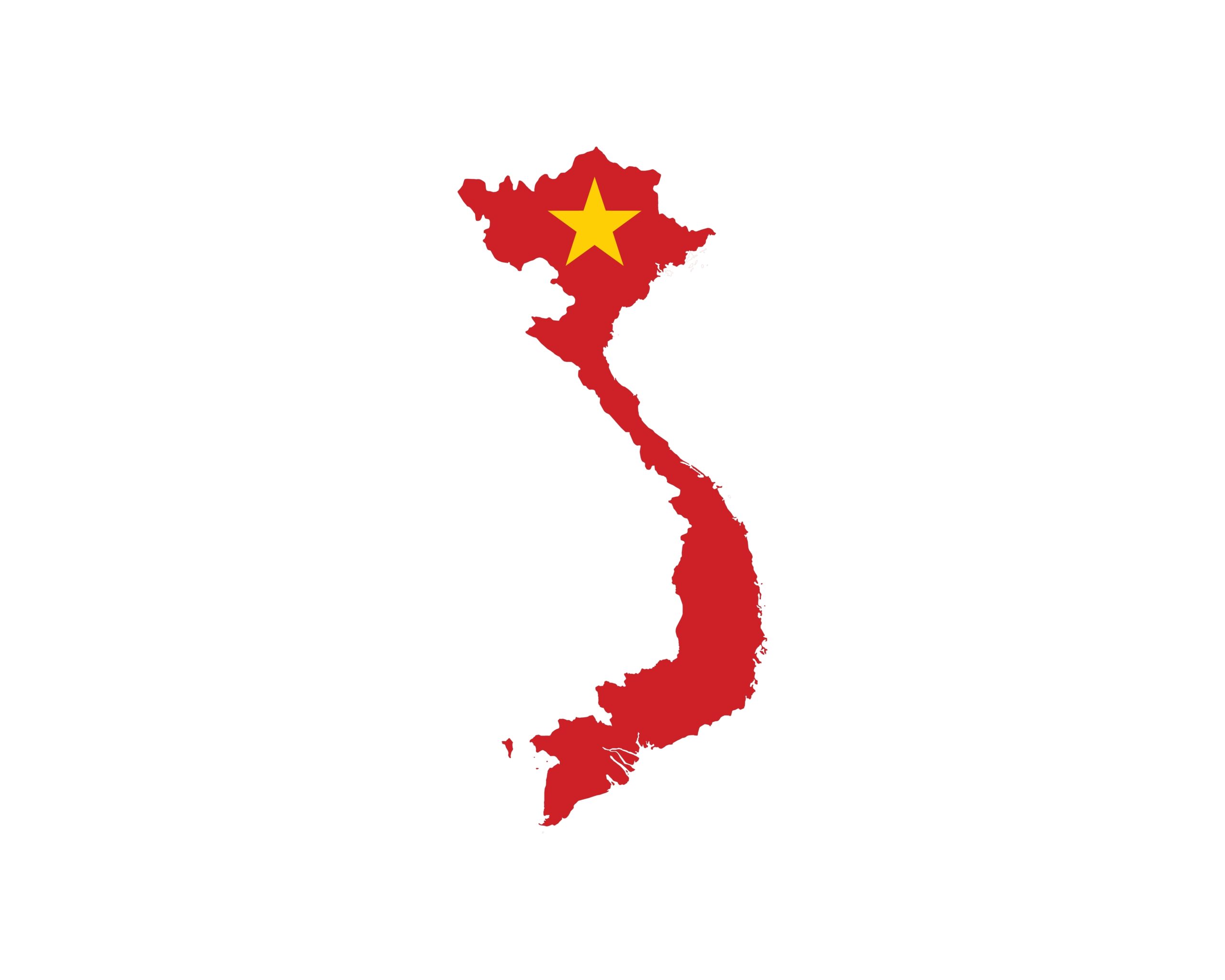 Vietnam map flag