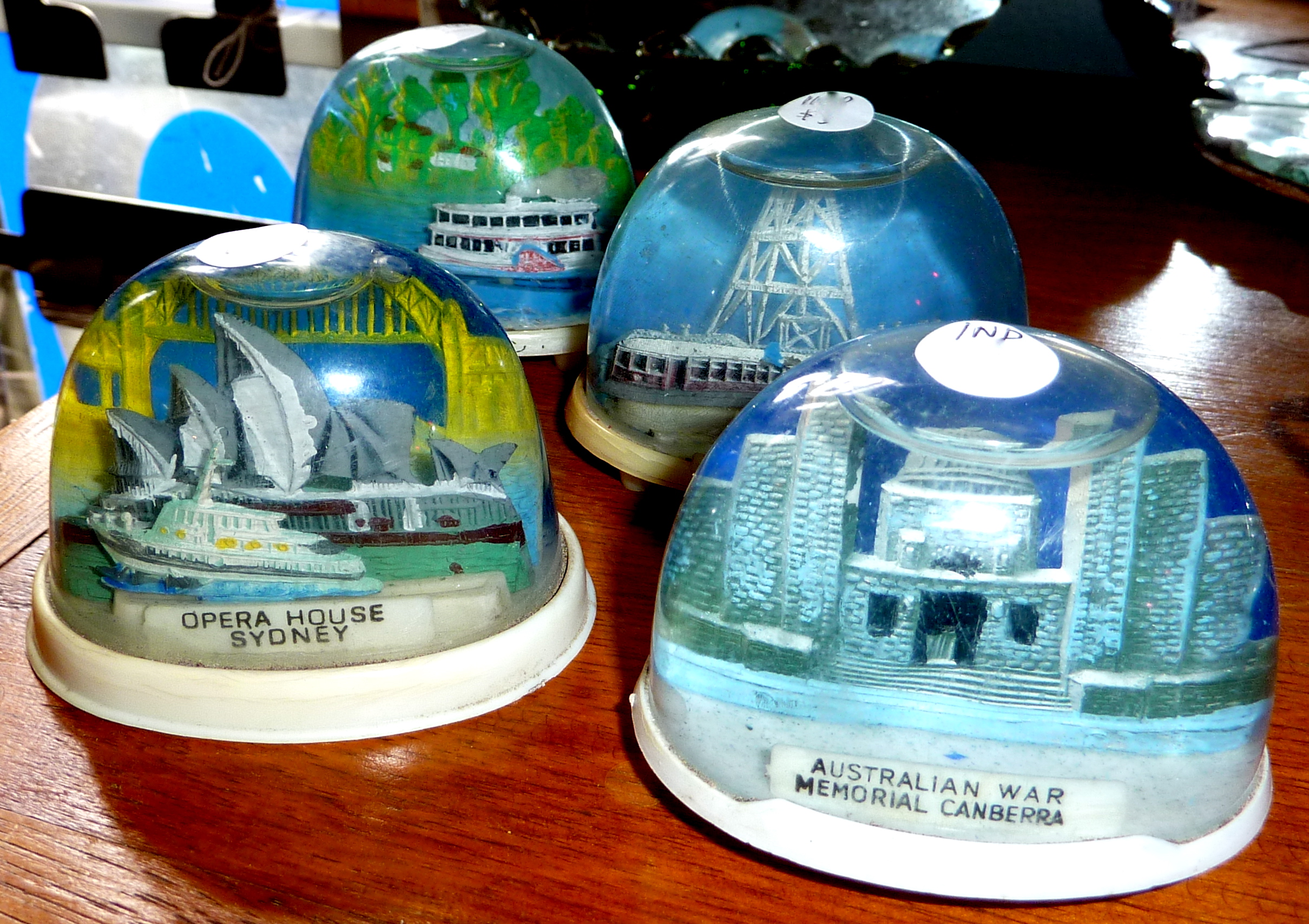 Vintage Snow Globes from Tourist Destinations