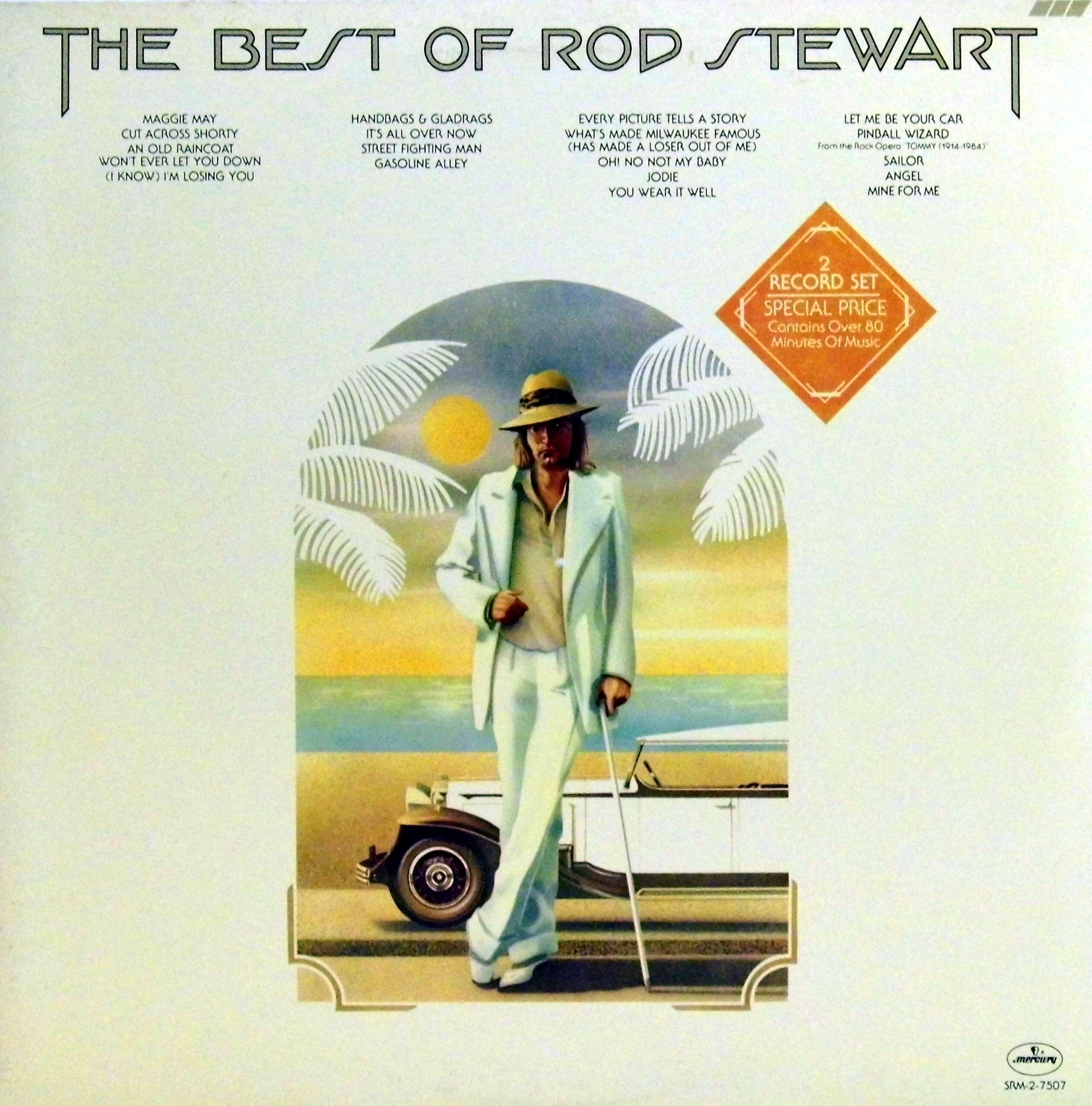 Vintage Vinyl LP Record Album - The Best of Rod Stewart