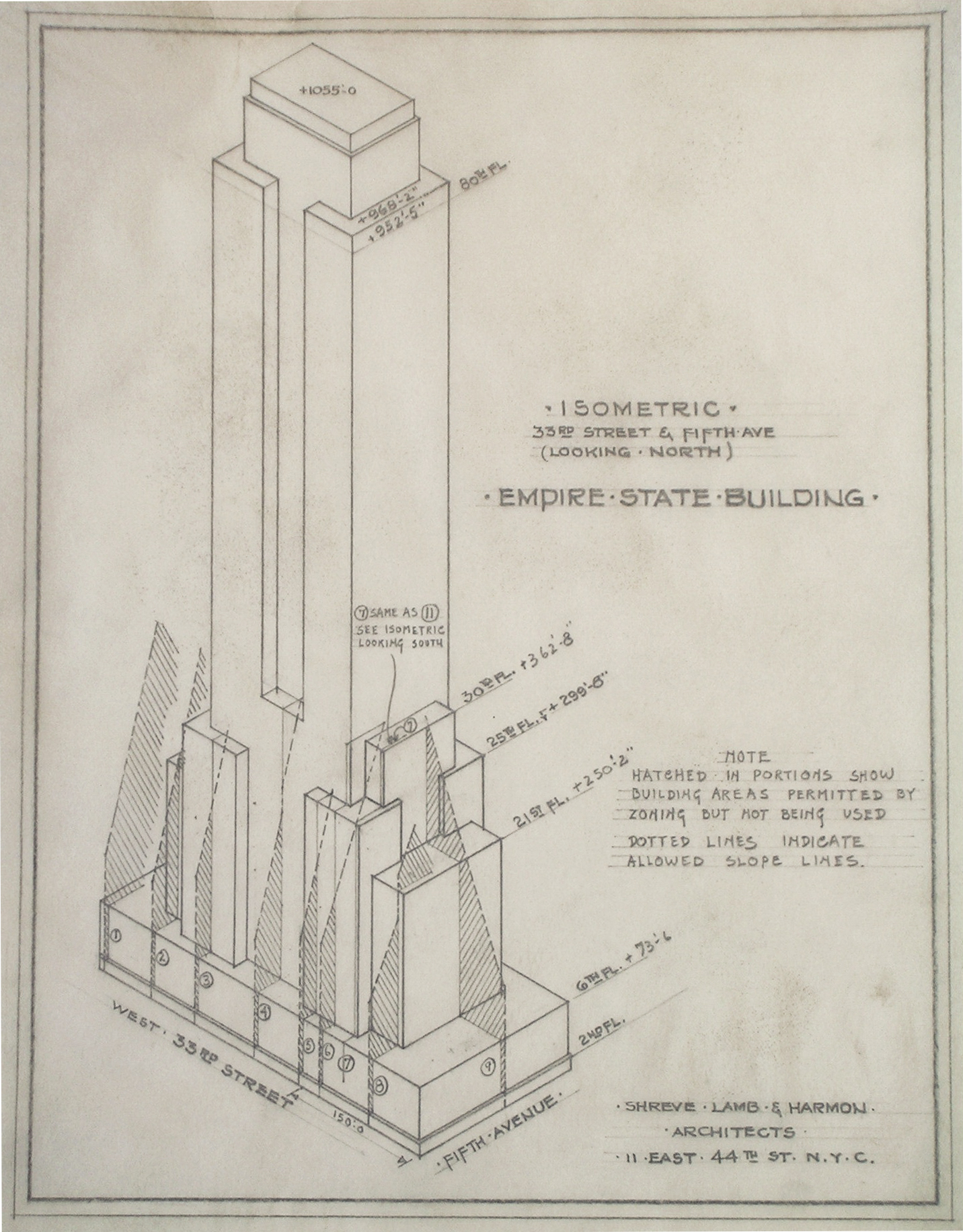 Empire State Building Blueprint - New York, USA