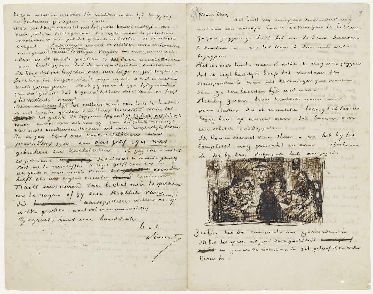 Letter from Vincent van Gogh to Theo van Gogh (1880s)