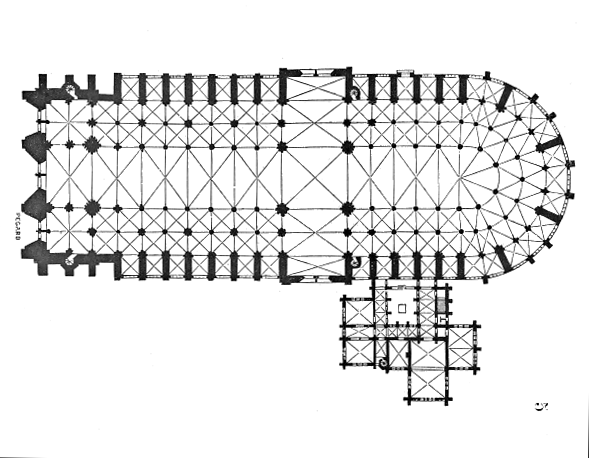 Notre-Dame Cathedral Blueprint - Paris, France