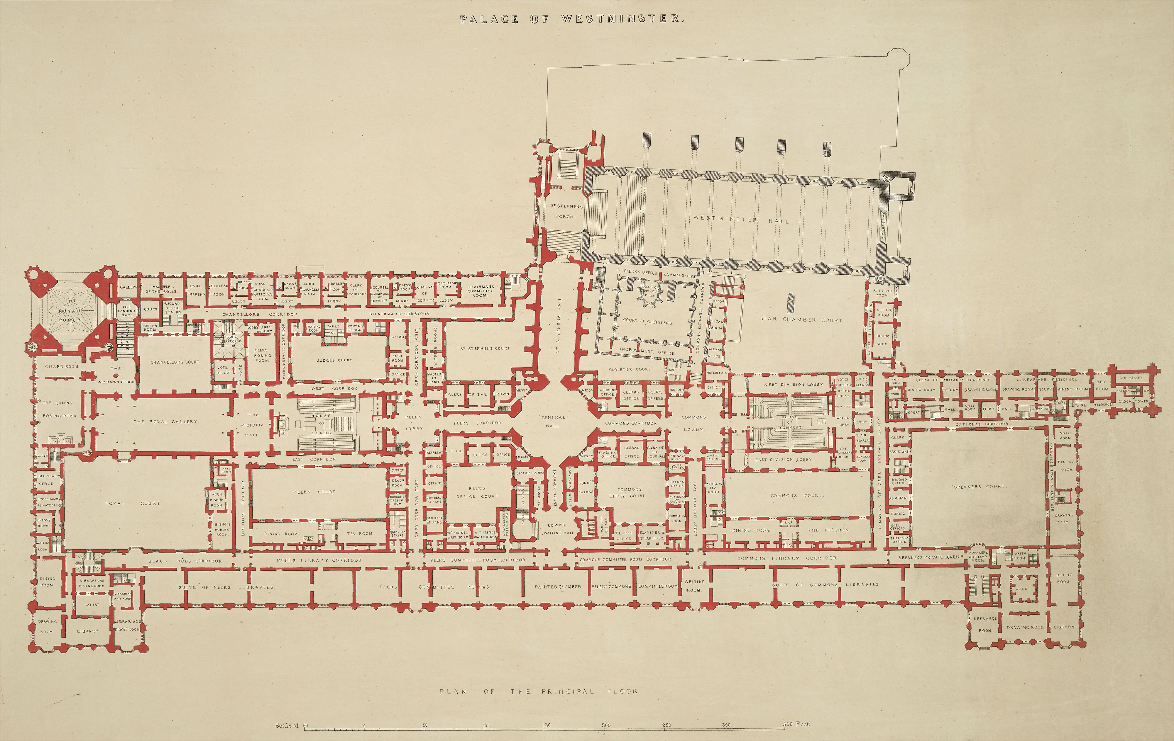 Palace of Westminster Blueprint - London, UK